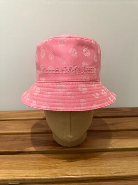 Alexander McQueen Pink Tonal Skull Bucket Hat